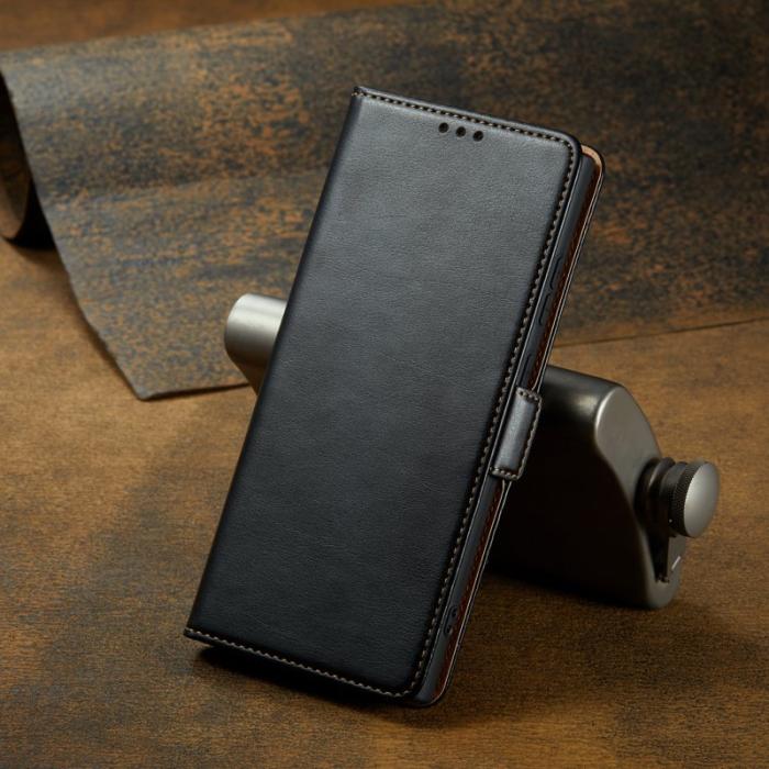 FIERRE SHANN - FIERRE SHANN Samsung Galaxy S23 Ultra Fodral PU Läder - Svart