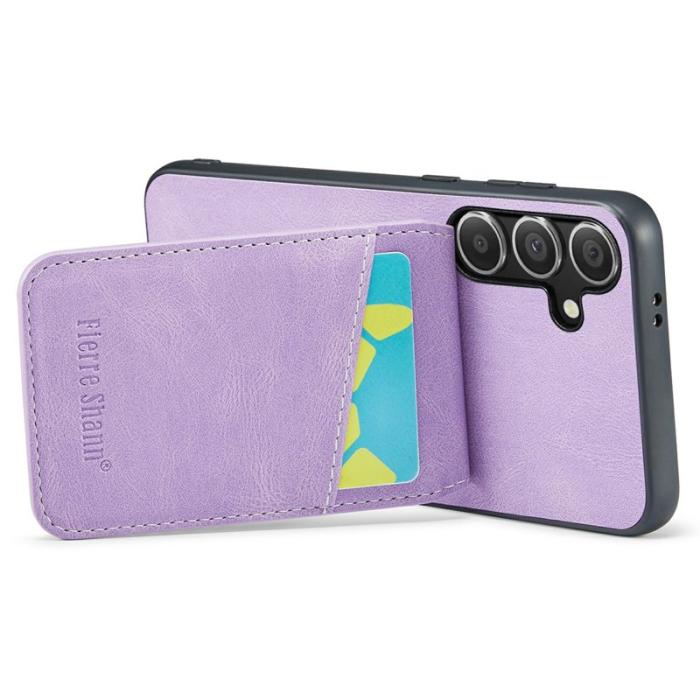 FIERRE SHANN - FIERRE SHANN Samsung Galaxy S24 FE Fodral Äkta läder - Lila