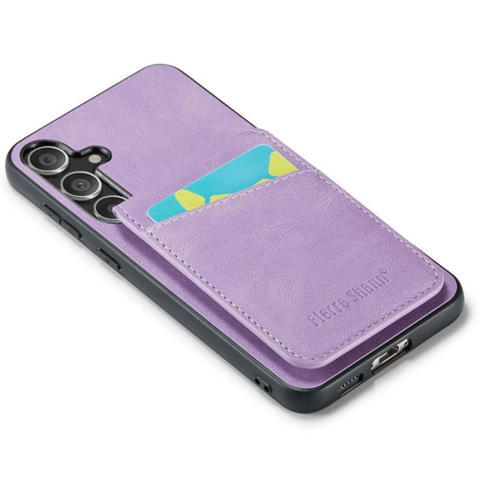 FIERRE SHANN - FIERRE SHANN Samsung Galaxy S24 FE Fodral Äkta läder - Lila