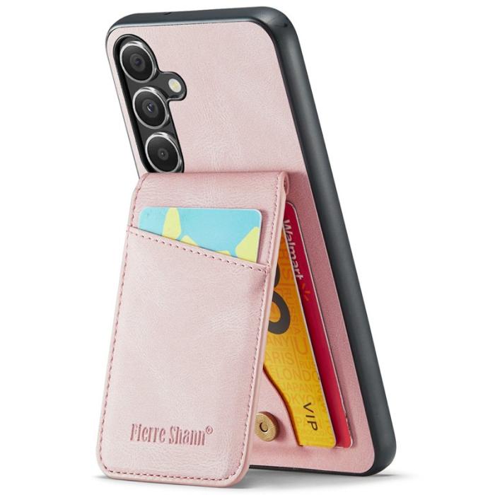 FIERRE SHANN - FIERRE SHANN Samsung Galaxy S24 FE Fodral Äkta läder - Rosa