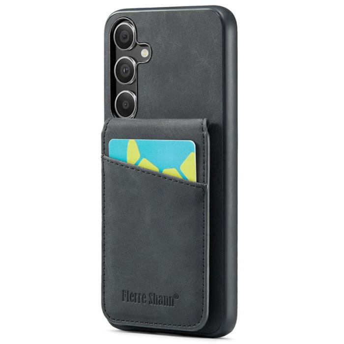 FIERRE SHANN - FIERRE SHANN Samsung Galaxy S24 FE Fodral Äkta läder - Svart