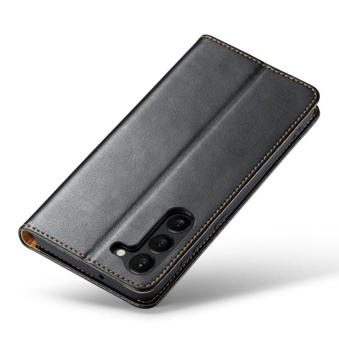 FIERRE SHANN - FIERRE SHANN Samsung Galaxy S24 Fodral PU Läder - Svart