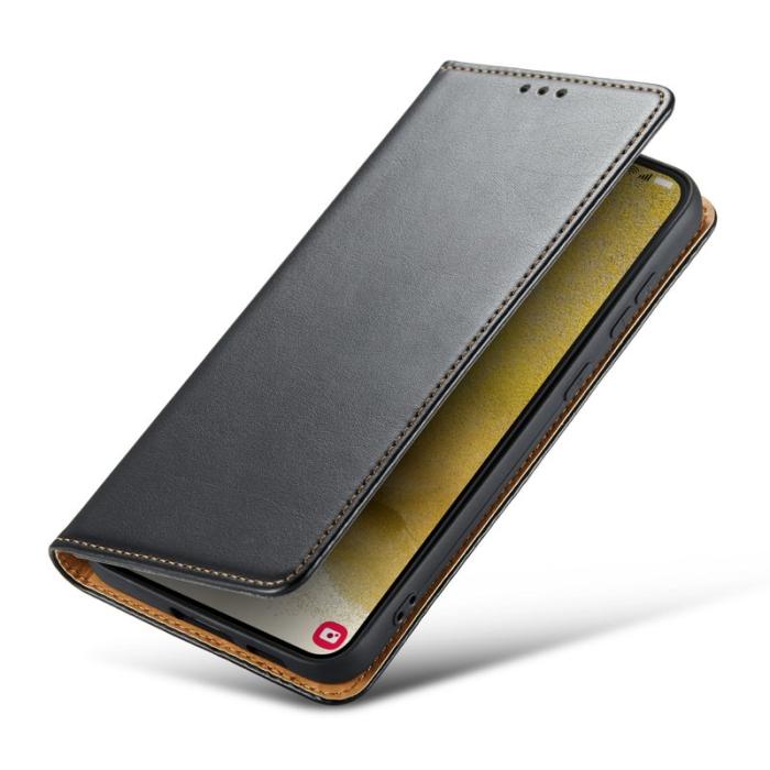 FIERRE SHANN - FIERRE SHANN Samsung Galaxy S24 Fodral PU Läder - Svart