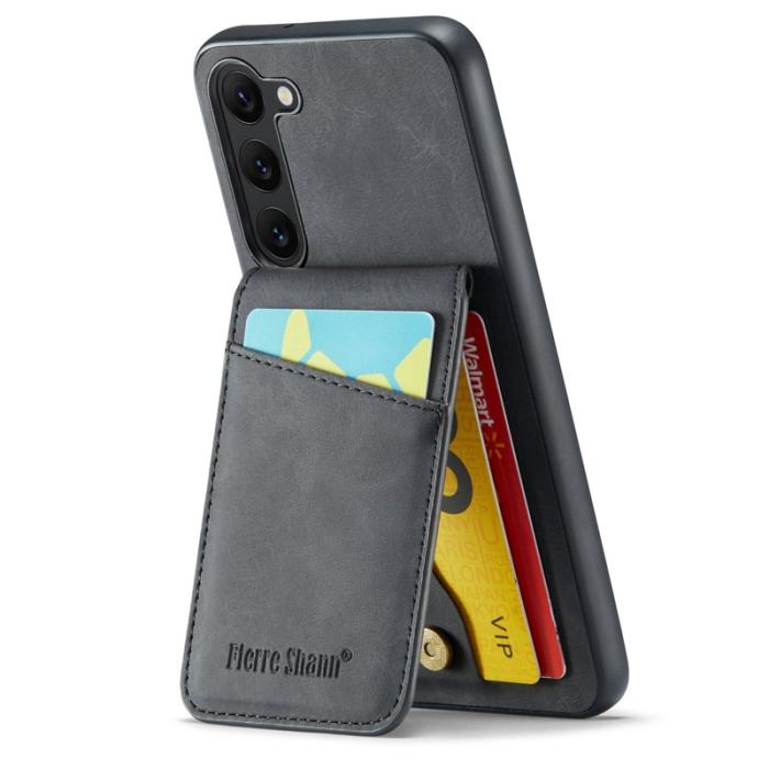 FIERRE SHANN - FIERRE SHANN Samsung Galaxy S24+ Fodral RFID Blocking Konstläder - Svart