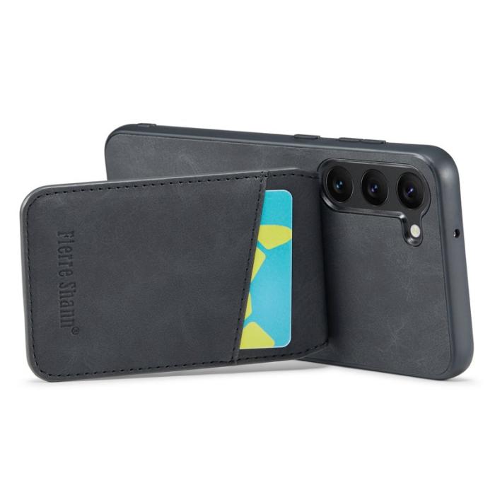 FIERRE SHANN - FIERRE SHANN Samsung Galaxy S24+ Fodral RFID Blocking Konstläder - Svart