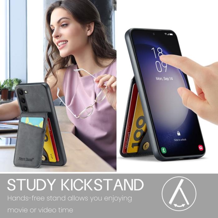 FIERRE SHANN - FIERRE SHANN Samsung Galaxy S24+ Fodral RFID Blocking Konstläder - Svart