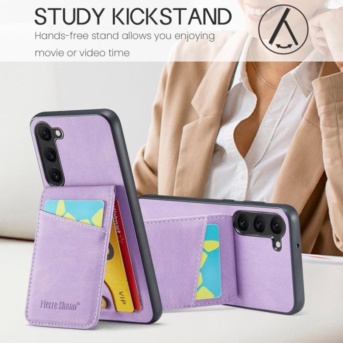 FIERRE SHANN - FIERRE SHANN Samsung Galaxy S24+ Fodral RFID Blocking - Lila