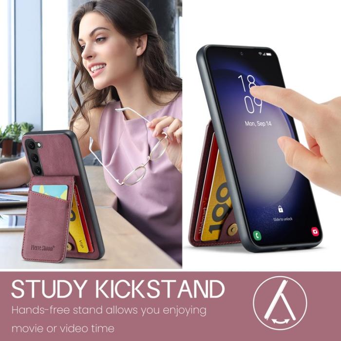 FIERRE SHANN - FIERRE SHANN Samsung Galaxy S24+ Fodral RFID Blocking - Röd