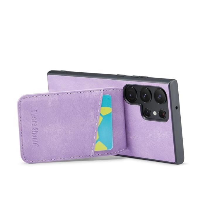 FIERRE SHANN - FIERRE SHANN Samsung Galaxy S24 Ultra Fodral Äkta läder - Lila