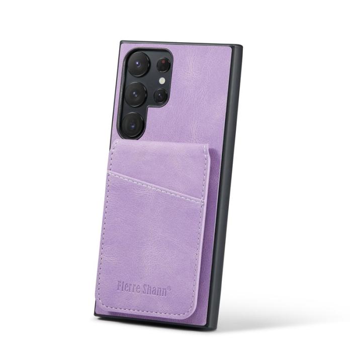 FIERRE SHANN - FIERRE SHANN Samsung Galaxy S24 Ultra Fodral Äkta läder - Lila