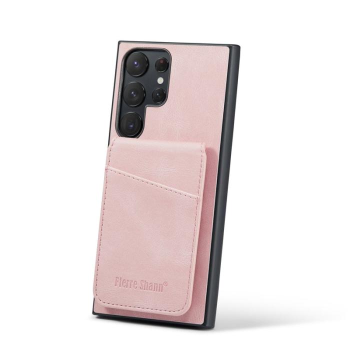 FIERRE SHANN - FIERRE SHANN Samsung Galaxy S24 Ultra Fodral Äkta läder - Pink