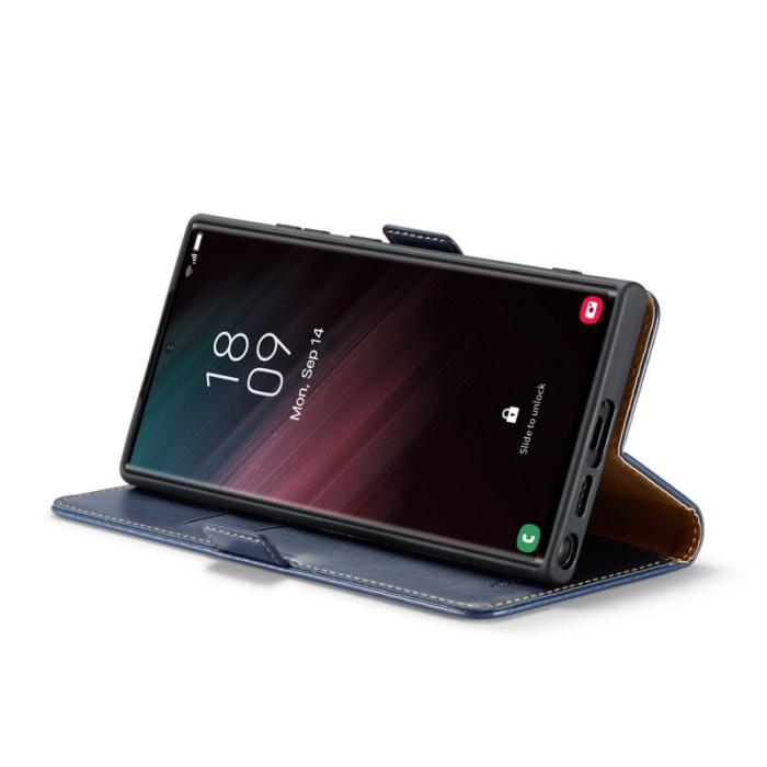 FIERRE SHANN - FIERRE SHANN Samsung Galaxy S24 Ultra Fodral Äkta läder - Svart