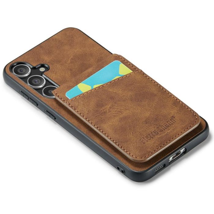 FIERRE SHANN - FIERRE SHANN Samsung Galaxy S25+ Fodral Äkta läder - Brun