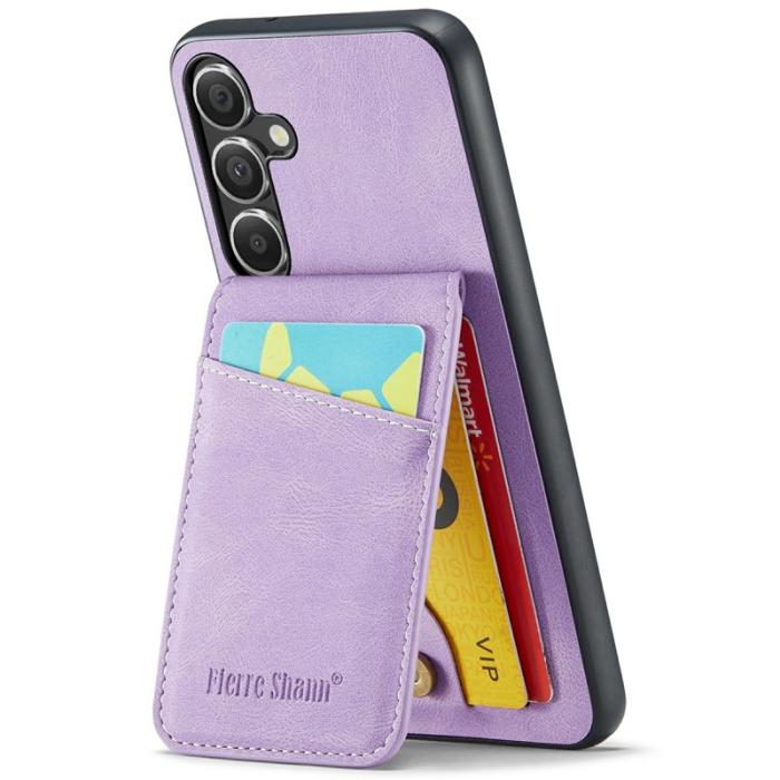 FIERRE SHANN - FIERRE SHANN Samsung Galaxy S25+ Fodral Äkta läder - Lila