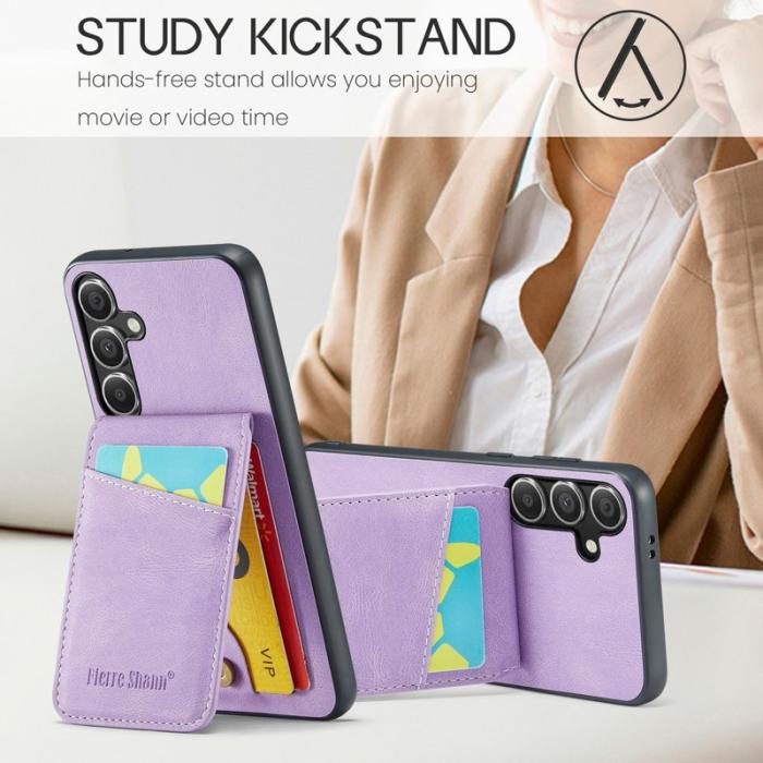 FIERRE SHANN - FIERRE SHANN Samsung Galaxy S25+ Fodral Äkta läder - Lila