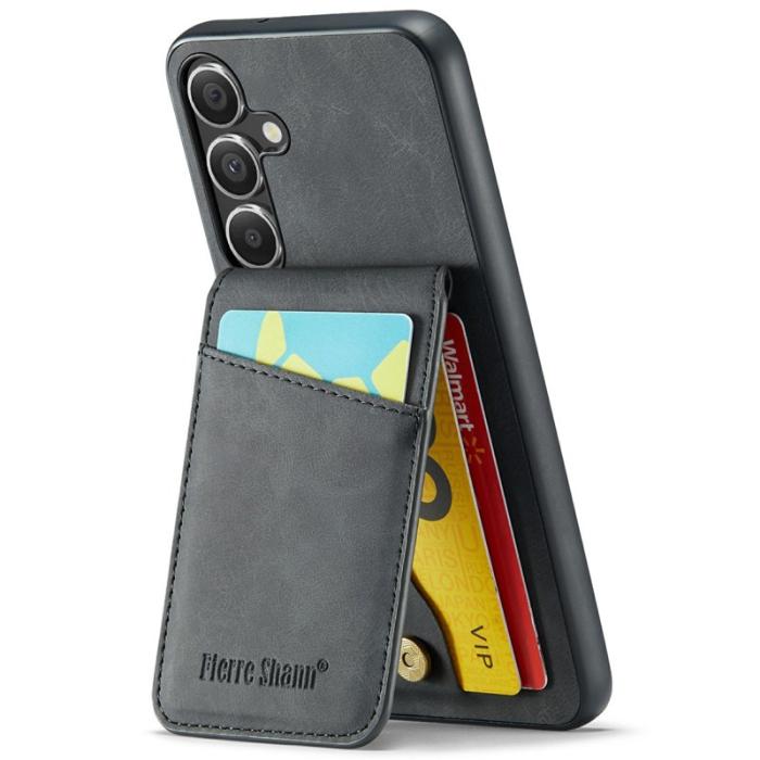 FIERRE SHANN - FIERRE SHANN Samsung Galaxy S25+ Fodral Äkta läder - Svart