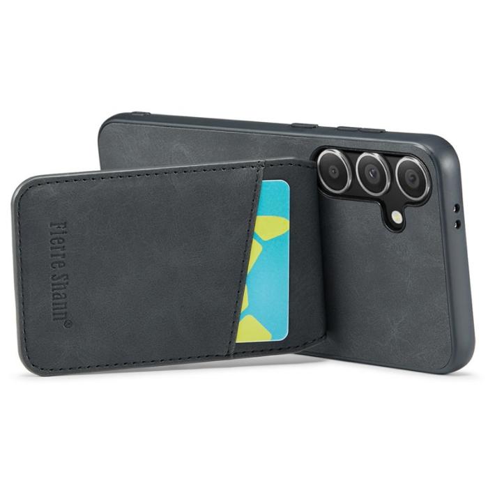 FIERRE SHANN - FIERRE SHANN Samsung Galaxy S25+ Fodral Äkta läder - Svart