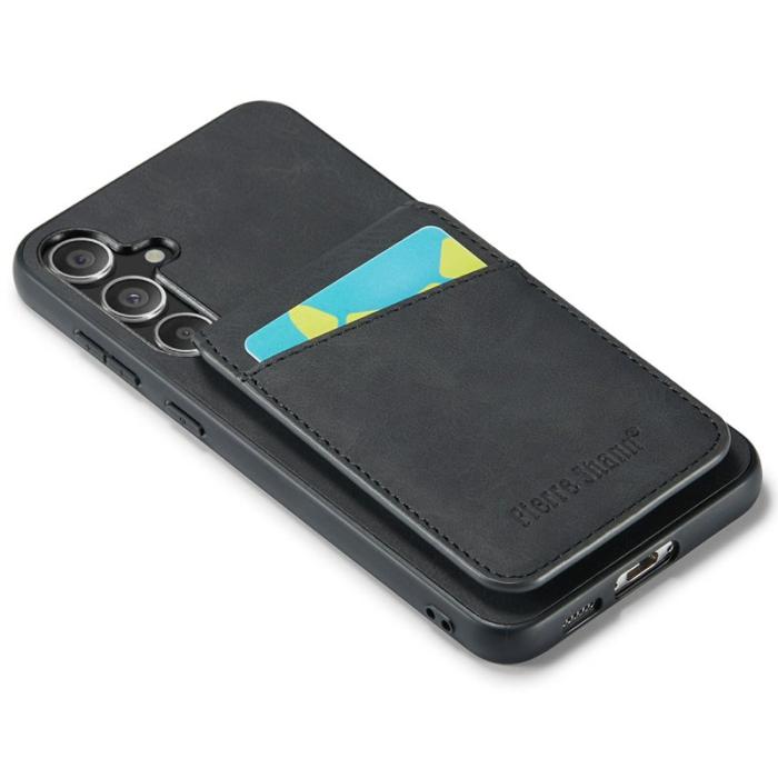 FIERRE SHANN - FIERRE SHANN Samsung Galaxy S25+ Fodral Äkta läder - Svart