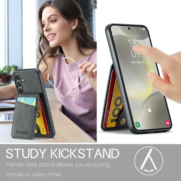 FIERRE SHANN - FIERRE SHANN Samsung Galaxy S25+ Fodral Äkta läder - Svart