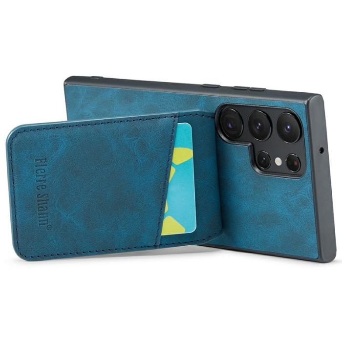 FIERRE SHANN - FIERRE SHANN Samsung Galaxy S25 Ultra Fodral Äkta läder - Blå