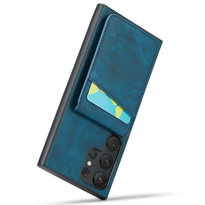 FIERRE SHANN - FIERRE SHANN Samsung Galaxy S25 Ultra Fodral Äkta läder - Blå