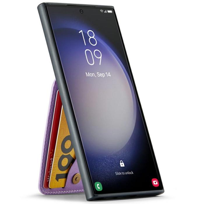 FIERRE SHANN - FIERRE SHANN Samsung Galaxy S25 Ultra Fodral Äkta läder - Lila