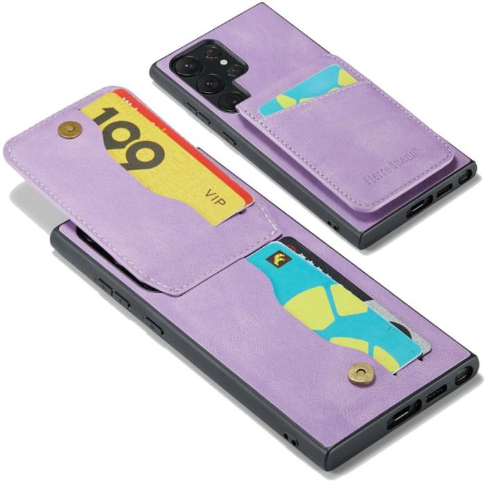 FIERRE SHANN - FIERRE SHANN Samsung Galaxy S25 Ultra Fodral Äkta läder - Lila