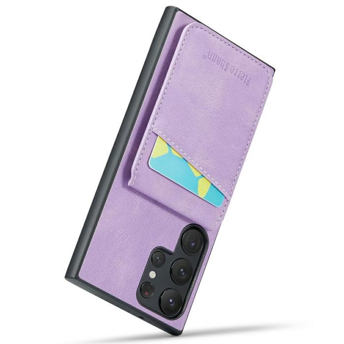 FIERRE SHANN - FIERRE SHANN Samsung Galaxy S25 Ultra Fodral Äkta läder - Lila