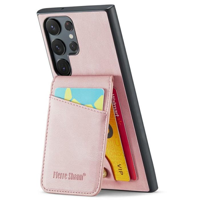 FIERRE SHANN - FIERRE SHANN Samsung Galaxy S25 Ultra Fodral Äkta läder - Pink