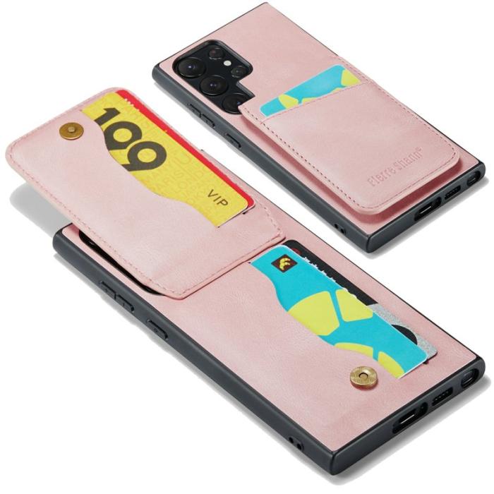 FIERRE SHANN - FIERRE SHANN Samsung Galaxy S25 Ultra Fodral Äkta läder - Pink