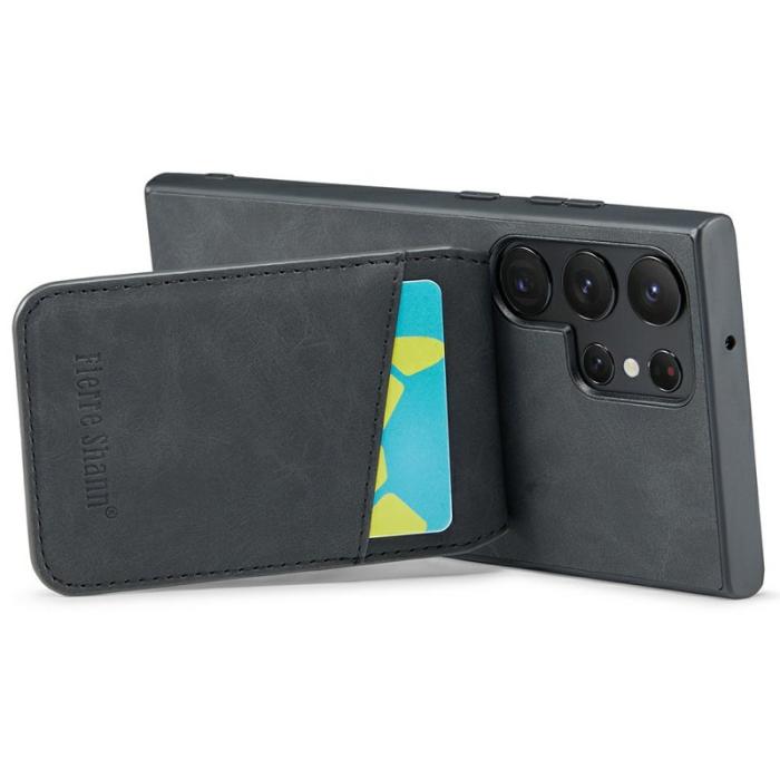 FIERRE SHANN - FIERRE SHANN Samsung Galaxy S25 Ultra Fodral Äkta läder - Svart