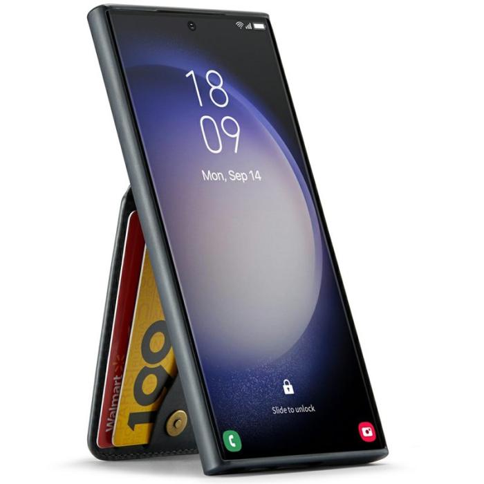 FIERRE SHANN - FIERRE SHANN Samsung Galaxy S25 Ultra Fodral Äkta läder - Svart