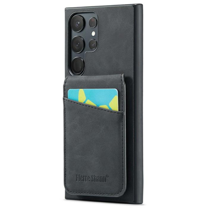 FIERRE SHANN - FIERRE SHANN Samsung Galaxy S25 Ultra Fodral Äkta läder - Svart