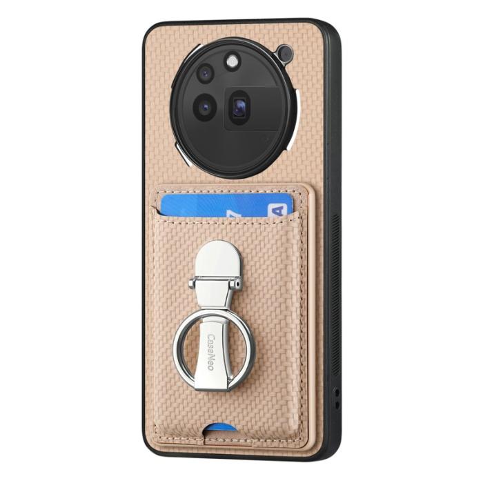 CASENEO - For Nothing Phone (3a) Pro Skal Äkta läder - Beige