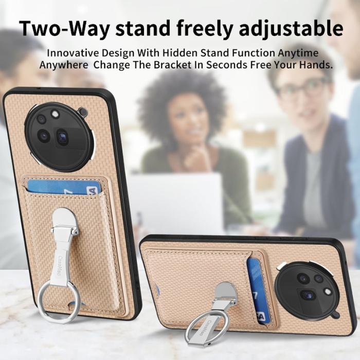 CASENEO - For Nothing Phone (3a) Pro Skal Äkta läder - Beige