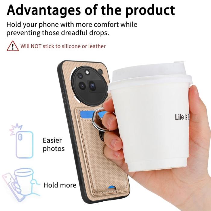 CASENEO - For Nothing Phone (3a) Pro Skal Äkta läder - Beige