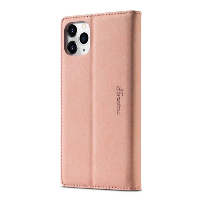 FORWENW - FORWENW F1 Series Fodral för iPhone 12/12 Pro Äkta läder - Roséguld