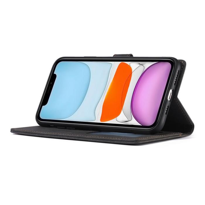 FORWENW - FORWENW F1 Series Fodral för iPhone 12/12 Pro Äkta läder - Svart