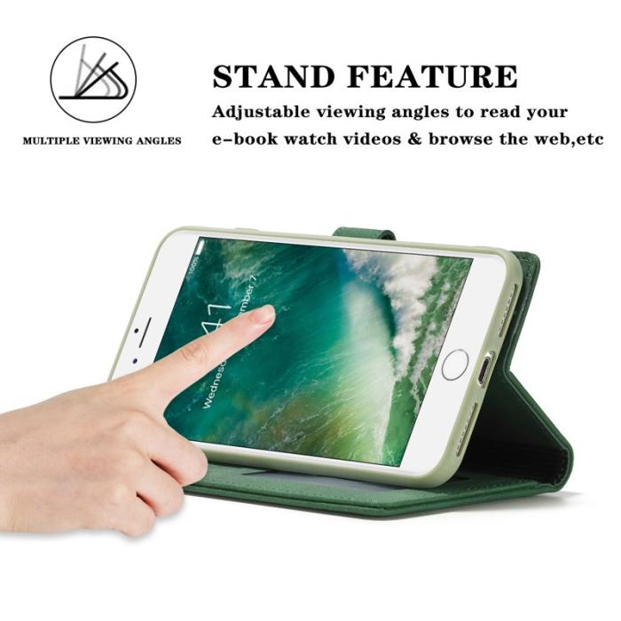 FORWENW - FORWENW F1 Series Fodral för iPhone 7/8/SE - Äkta läder - Grön