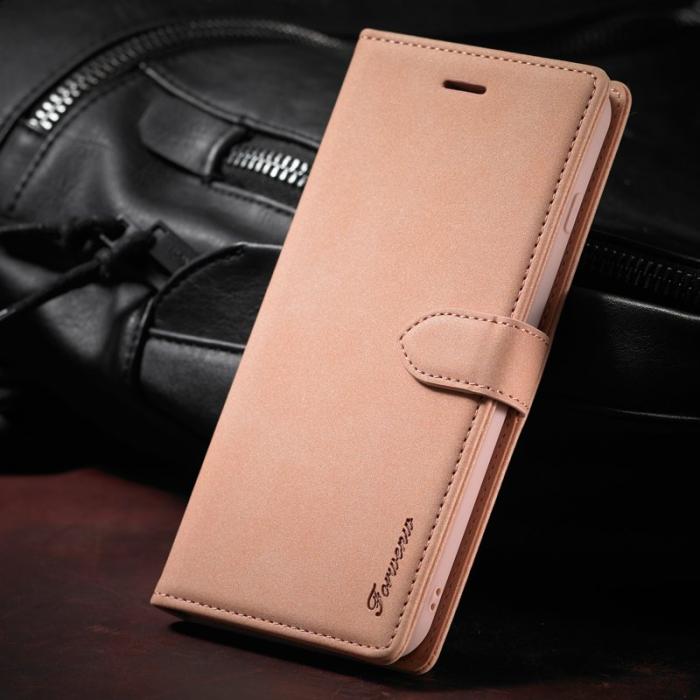 FORWENW - FORWENW F1 Series Fodral för iPhone 7/8/SE - Äkta läder - Roséguld