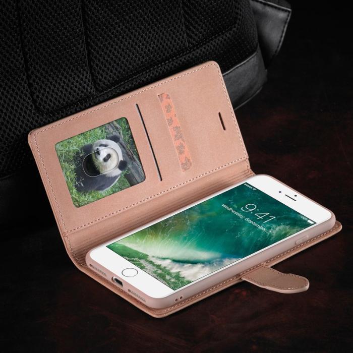 FORWENW - FORWENW F1 Series Fodral för iPhone 7/8/SE - Äkta läder - Roséguld