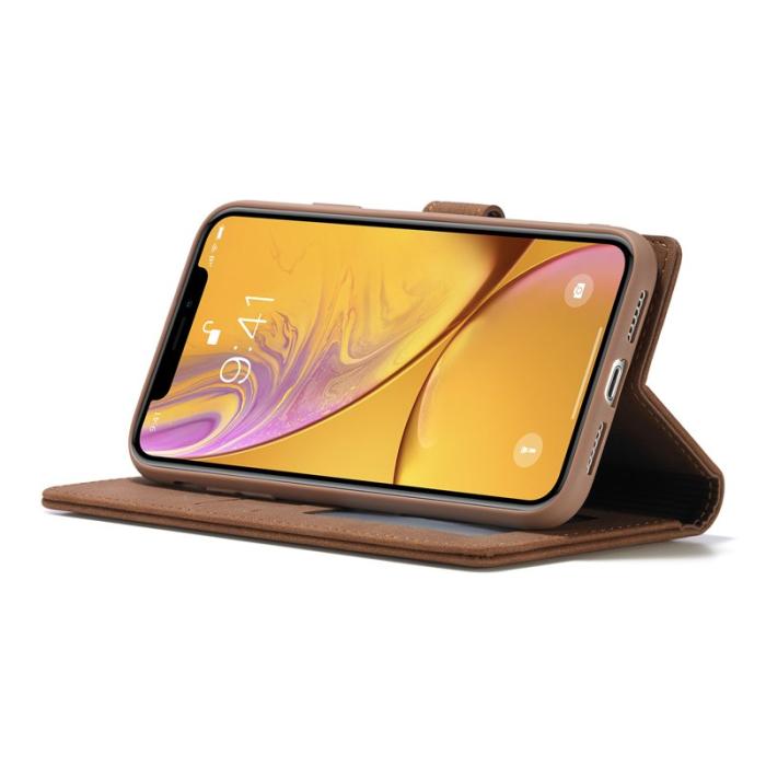 FORWENW - FORWENW F1 Series Fodral för iPhone XR 6.1 tum - Äkta läder - Brun