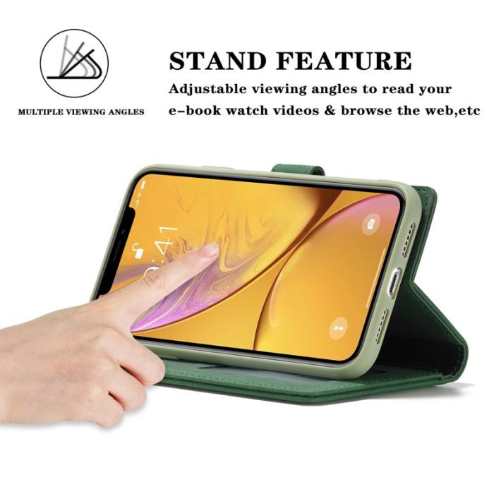 FORWENW - FORWENW F1 Series Fodral för iPhone XR 6.1 tum - Äkta läder - Grön