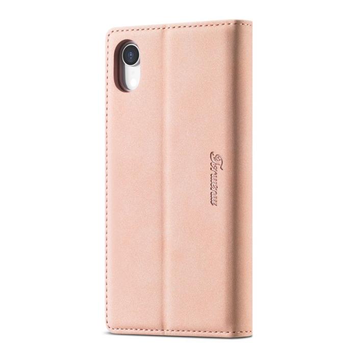 FORWENW - FORWENW F1 Series Fodral för iPhone XR 6.1 tum - Äkta läder - Roséguld