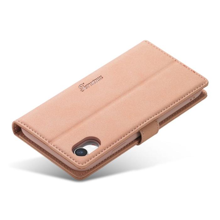 FORWENW - FORWENW F1 Series Fodral för iPhone XR 6.1 tum - Äkta läder - Roséguld