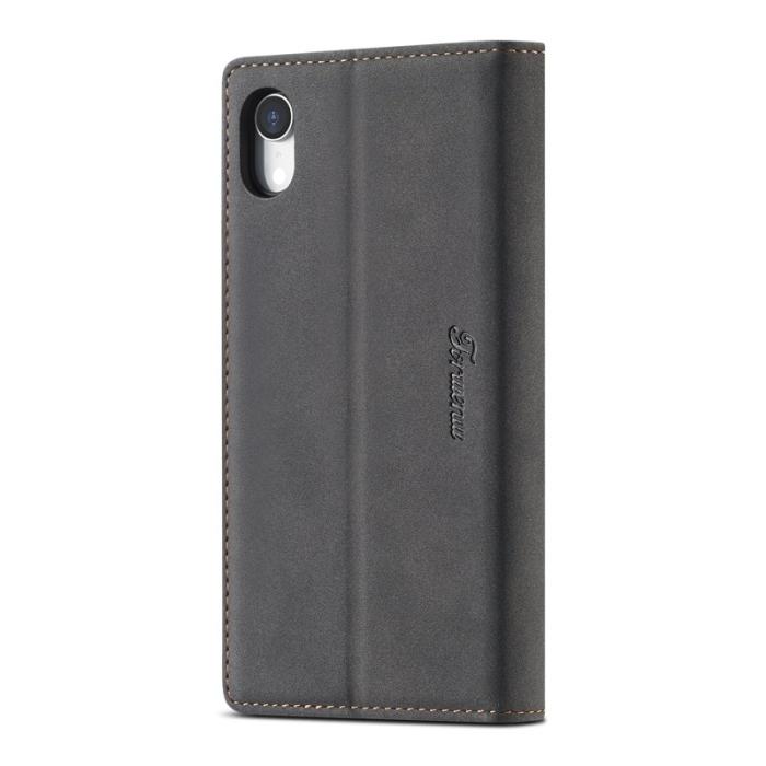 FORWENW - FORWENW F1 Series Fodral för iPhone XR 6.1 tum Äkta läder - Svart