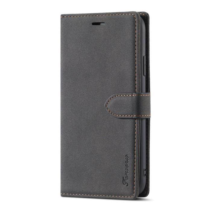 FORWENW - FORWENW F1 Series Fodral för iPhone XR 6.1 tum Äkta läder - Svart