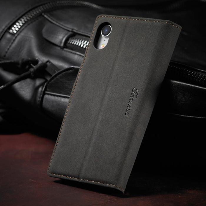 FORWENW - FORWENW F1 Series Fodral för iPhone XR 6.1 tum Äkta läder - Svart