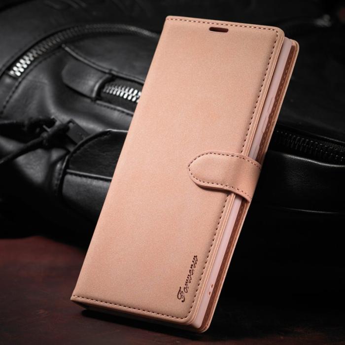 FORWENW - FORWENW F1 Series Fodral för Samsung Galaxy Note20 - Äkta läder - Roséguld
