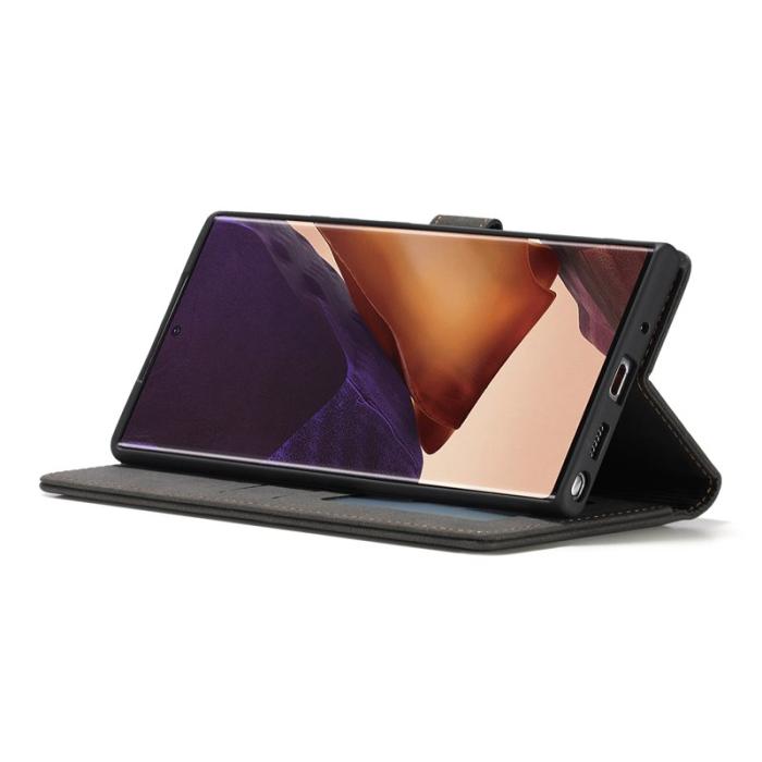 FORWENW - FORWENW F1 Series Fodral för Samsung Galaxy Note20 - Äkta läder - Svart